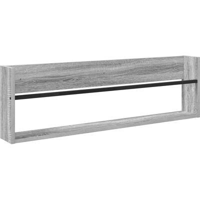 VIDAXL Scaffale Per Riviste Grigio Sonoma 100 X 12 X 30 Cm VIDAXL Scaffale Per Riviste Grigio Sonoma 100 X 12 X 30 Cm