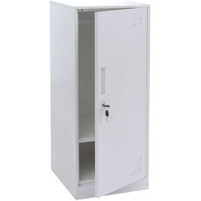 DÉCOSHOP26 Armadietto In Metallo Con Asta Appendiabiti E Ripiano Estraibile 90x38x45 Cm Acciaio Bianco 040008965 DÉCOSHOP26 Armadietto In Metallo Con Asta Appendiabiti E Ripiano Estraibile 90x38x45 Cm Acciaio Bianco 040008965