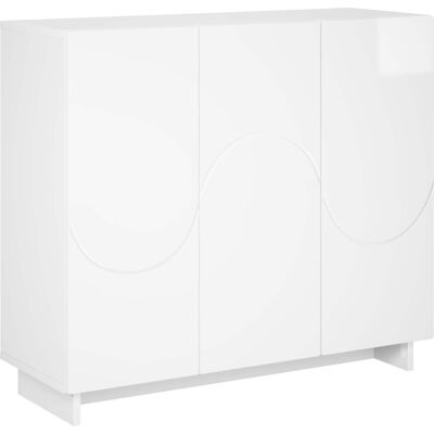VIDAXL Credenza Bianco Lucido 85,5 X 31 X 75 Cm Legno Ingegnerizzato VIDAXL Credenza Bianco Lucido 85,5 X 31 X 75 Cm Legno Ingegnerizzato