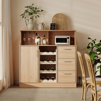 XISRENS Credenza Da Bar Per Ristoranti Con Illuminazione A Led, Prese Di Corrente, Portabicchieri, Portabottiglie, Vani Portaoggetti A Più Livelli, Adatta All'uso In Ristoranti E Cucine. XISRENS Credenza Da Bar Per Ristoranti Con Illuminazione A Led, Prese Di Corrente, Portabicchieri, Portabottiglie, Vani Portaoggetti A Più Livelli, Adatta All'uso In Ristoranti E Cucine.