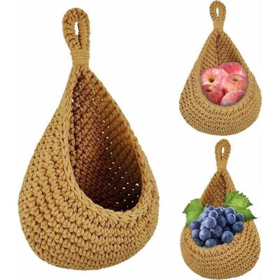 XISRENS Cestino Sospeso, Cesto Per Frutta, Cestino Sospeso Da Parete 21x27cm, Cestino Per Frutta In Macramè, Cestino Intrecciato, Vaso Per Fiori, Cesto Per Frutta, Cestini Portaoggetti Sospesi Da Parete, Cest XISRENS Cestino Sospeso, Cesto Per Frutta, Cestino Sospeso Da Parete 21x27cm, Cestino Per Frutta In Macramè, Cestino Intrecciato, Vaso Per Fiori, Cesto Per Frutta, Cestini Portaoggetti Sospesi Da Parete, Cest