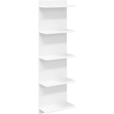 VIDAXL Scaffale Da Parete Bianco 30 X 15 X 100 Cm Legno Ingegnerizzato VIDAXL Scaffale Da Parete Bianco 30 X 15 X 100 Cm Legno Ingegnerizzato