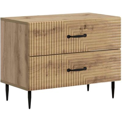 VIDAXL Armadio Da Notte Rovere Artigianale 62 X 34,5 X 47,5 Cm VIDAXL Armadio Da Notte Rovere Artigianale 62 X 34,5 X 47,5 Cm
