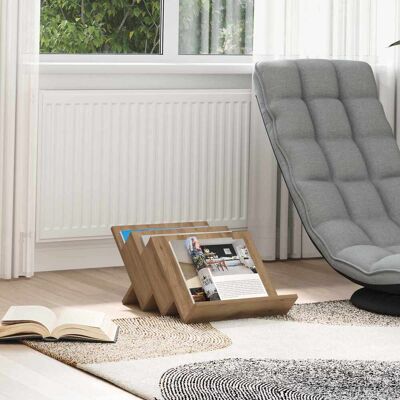 VIDAXL Scaffale Per Riviste Rovere Artigianale 53 X 40 X 28,5 Cm VIDAXL Scaffale Per Riviste Rovere Artigianale 53 X 40 X 28,5 Cm