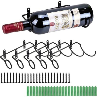 OEM Set Di 6 Portabottiglie Da Parete In Ferro, Apertura A Sinistra OEM Set Di 6 Portabottiglie Da Parete In Ferro, Apertura A Sinistra