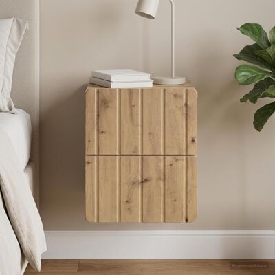 VIDAXL Mobiletto Da Notte A Muro Rovere Artigianale 33 X 34,5 X 43 Cm VIDAXL Mobiletto Da Notte A Muro Rovere Artigianale 33 X 34,5 X 43 Cm