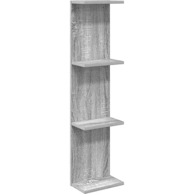 VIDAXL Scaffale Da Parete Sonoma Grigio 22 X 15 X 100 Cm VIDAXL Scaffale Da Parete Sonoma Grigio 22 X 15 X 100 Cm