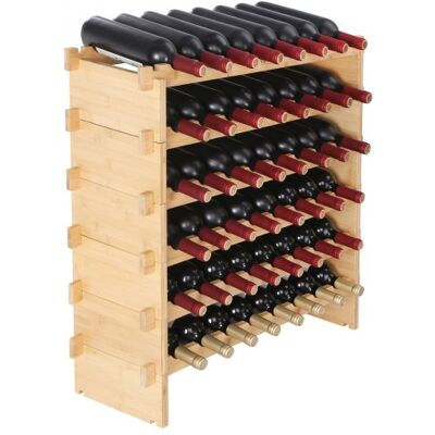 OEM Portabottiglie Per Vino In Legno Di Bambù Impilabile 6 Ripiani OEM Portabottiglie Per Vino In Legno Di Bambù Impilabile 6 Ripiani