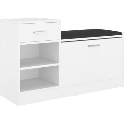 HELLOSHOP26 Panca Portascarpe Scarpiera Cassettiera Scaffale Mobile Ingresso 94,5 X 31 X 57 Cm In Legno Multistrato Bianco 020022892 HELLOSHOP26 Panca Portascarpe Scarpiera Cassettiera Scaffale Mobile Ingresso 94,5 X 31 X 57 Cm In Legno Multistrato Bianco 020022892