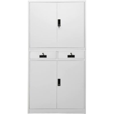 MAISON EXCLUSIVE - Armadio Per Ufficio Grigio Chiaro 90x40x180 Cm In Acciaio MAISON EXCLUSIVE - Armadio Per Ufficio Grigio Chiaro 90x40x180 Cm In Acciaio