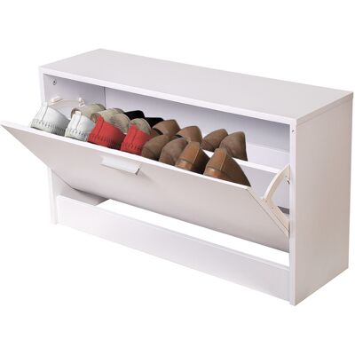 BAKAJI Mobile Mobiletto Scarpiera Salvaspazio Bianca Dimensioni 90.5x46x12.5 Cm BAKAJI Mobile Mobiletto Scarpiera Salvaspazio Bianca Dimensioni 90.5x46x12.5 Cm