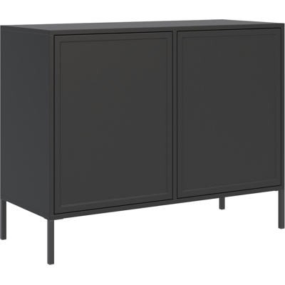 SELSEY Sideboard A 2 Ante - Nero, 100 Cm - Velveto SELSEY Sideboard A 2 Ante - Nero, 100 Cm - Velveto