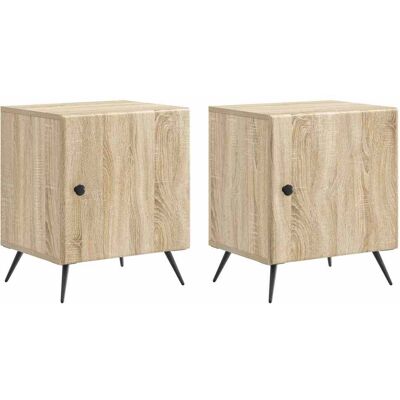 VIDAXL Armadio Da Notte 2 Pcs Rovere Sonoma 43 X 34,5 X 50 Cm VIDAXL Armadio Da Notte 2 Pcs Rovere Sonoma 43 X 34,5 X 50 Cm