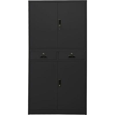 MAISON EXCLUSIVE - Armadio Per Ufficio Antracite 90x40x180 Cm In Acciaio MAISON EXCLUSIVE - Armadio Per Ufficio Antracite 90x40x180 Cm In Acciaio