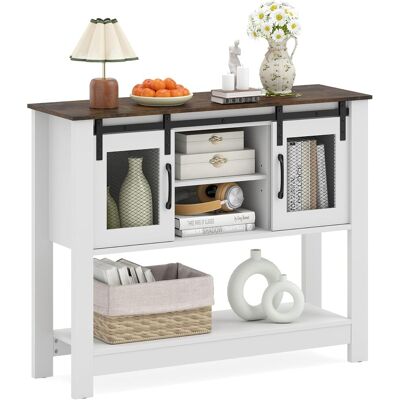 COSTWAY Credenza Cucina,2 Ante Scorrevoli Ripiano,in Legno Per Salotto Ingresso,102x32x82 Cm COSTWAY Credenza Cucina,2 Ante Scorrevoli Ripiano,in Legno Per Salotto Ingresso,102x32x82 Cm