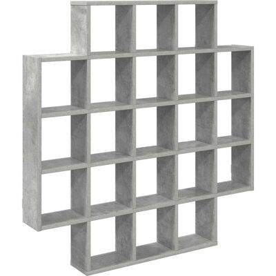 VIDAXL Scaffale Da Parete Grigio Cemento 100 X 13 X 100 Cm VIDAXL Scaffale Da Parete Grigio Cemento 100 X 13 X 100 Cm