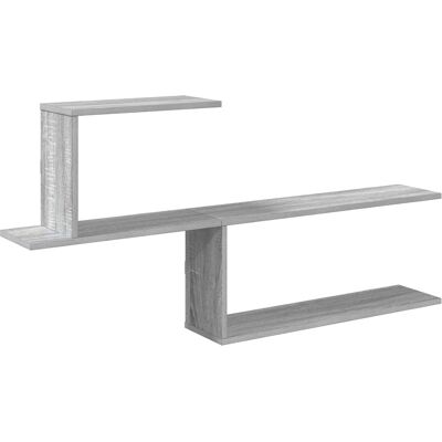 VIDAXL Scaffale Da Parete Sonoma Grigio 122 X 18 X 60 Cm VIDAXL Scaffale Da Parete Sonoma Grigio 122 X 18 X 60 Cm