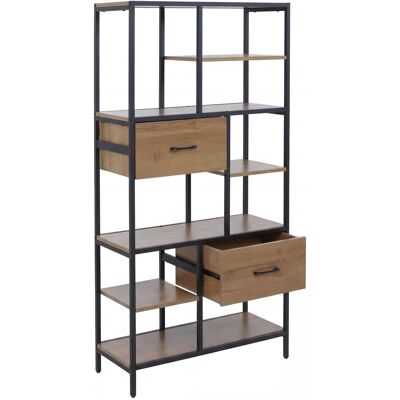 DÉCOSHOP26 Libreria Industriale Con Cassetti E Ripiano Portaoggetti 150x81x33 Cm Mdf Marrone E Metallo 040008786 DÉCOSHOP26 Libreria Industriale Con Cassetti E Ripiano Portaoggetti 150x81x33 Cm Mdf Marrone E Metallo 040008786