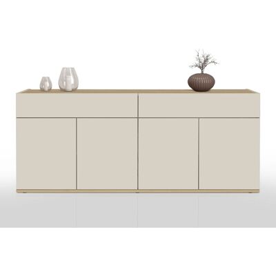 WHOUS Credenza Garda Con 4 Ante E 2 Cassetti Colore Cashmere/rovere Chopin 160,1x35x70 Cm WHOUS Credenza Garda Con 4 Ante E 2 Cassetti Colore Cashmere/rovere Chopin 160,1x35x70 Cm