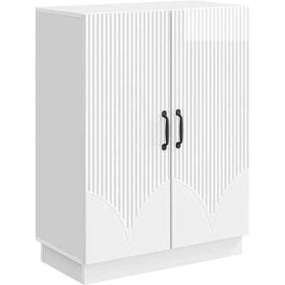 VIDAXL Credenza Bianco Lucido 66 X 34,5 X 87 Cm Legno VIDAXL Credenza Bianco Lucido 66 X 34,5 X 87 Cm Legno