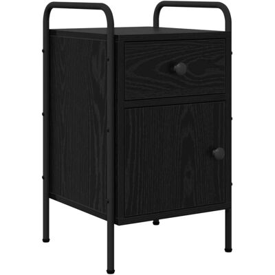 VIDAXL Armadio Da Notte Rovere Nero 35 X 36,5 X 61 Cm VIDAXL Armadio Da Notte Rovere Nero 35 X 36,5 X 61 Cm