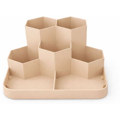 OEM Organizzatore Da Scrivania Beige Con 7 Scomparti Per Accessori OEM Organizzatore Da Scrivania Beige Con 7 Scomparti Per Accessori