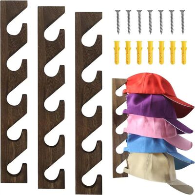 XISRENS Set Di 3 Appendiabiti Per Cappellini Da Baseball, Organizer Da Parete In Legno Per Cappellini Da Baseball, Montaggio Verticale A Parete Per Armadio, Porta, Camera Da Letto, Soggiorno, Ingresso, Lavand XISRENS Set Di 3 Appendiabiti Per Cappellini Da Baseball, Organizer Da Parete In Legno Per Cappellini Da Baseball, Montaggio Verticale A Parete Per Armadio, Porta, Camera Da Letto, Soggiorno, Ingresso, Lavand