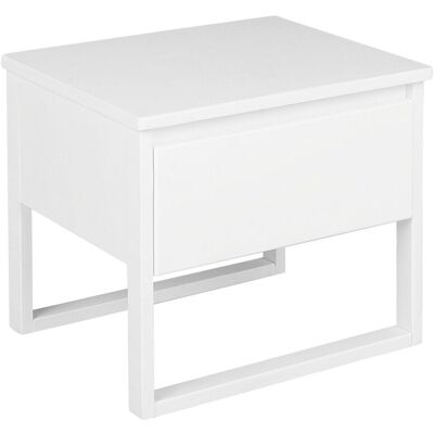 Comodino bianco in pino Beliani 43 x 50 cm con un cassetto - Comodino Comodino bianco in pino Beliani 43 x 50 cm con un cassetto - Comodino