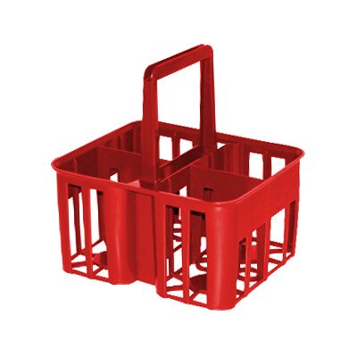 MOBIL PLASTIC Cestello In Plastica Portabottiglie / Bottiglioni A 4 Posti - Rosso - MOBIL PLASTIC Cestello In Plastica Portabottiglie / Bottiglioni A 4 Posti - Rosso -