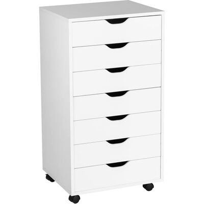 COSTWAY Cassettiera Con 7 Cassetti, Comò Con Ruote,armadietto Salvaspazio In Plastica,per Scrivania COSTWAY Cassettiera Con 7 Cassetti, Comò Con Ruote,armadietto Salvaspazio In Plastica,per Scrivania