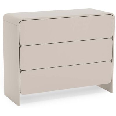 SELSEY Lummo - Cassettiera Con 3 Cassetti - 100 Cm - Cashmere SELSEY Lummo - Cassettiera Con 3 Cassetti - 100 Cm - Cashmere