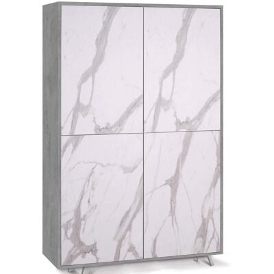 GENERICO - Mobile 4 Ante Apertura Push Colore Cemento Marmo Cm 107x55x H. 169 GENERICO - Mobile 4 Ante Apertura Push Colore Cemento Marmo Cm 107x55x H. 169