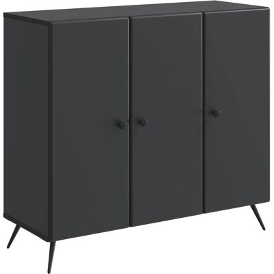 VIDAXL Credenza Nero 89 X 34,5 X 80 Cm Legno Ingegnerizzato VIDAXL Credenza Nero 89 X 34,5 X 80 Cm Legno Ingegnerizzato