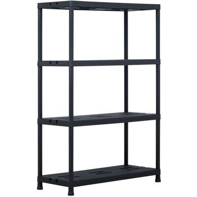 VIDAXL Scaffale Nero 220 Kg 90x40x138 Cm In Plastica VIDAXL Scaffale Nero 220 Kg 90x40x138 Cm In Plastica