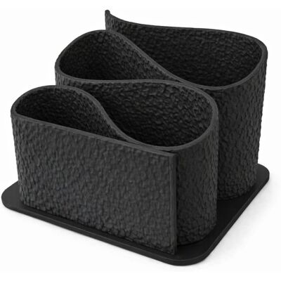 OEM Organizzatore Da Scrivania Nero Con 3 Scomparti Per Accessori OEM Organizzatore Da Scrivania Nero Con 3 Scomparti Per Accessori