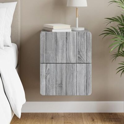 VIDAXL Mobiletto Da Notte A Muro Grigio Sonoma 33 X 34,5 X 43 Cm VIDAXL Mobiletto Da Notte A Muro Grigio Sonoma 33 X 34,5 X 43 Cm