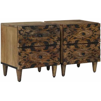 VIDAXL Armadio Da Notte Con Cassetto 2 Pcs Marrone 40 X 33,5 X 46 VIDAXL Armadio Da Notte Con Cassetto 2 Pcs Marrone 40 X 33,5 X 46