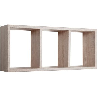 AHD AMAZING HOME DESIGN Mensola Cubo 3 Scomparti Scaffale Rovere Sagerau Soggiorno Salotto Camera Moderno Tristano AHD AMAZING HOME DESIGN Mensola Cubo 3 Scomparti Scaffale Rovere Sagerau Soggiorno Salotto Camera Moderno Tristano