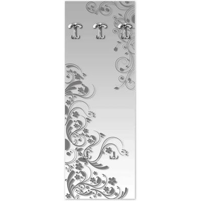 LUPIA - Appendiabiti Da Parete Moderno Pannello Stampato In Legno Con Fiori 3 Ganci Appendiabiti Facile Montaggio 46x125 Cm, Legno Modern Flowers LUPIA - Appendiabiti Da Parete Moderno Pannello Stampato In Legno Con Fiori 3 Ganci Appendiabiti Facile Montaggio 46x125 Cm, Legno Modern Flowers
