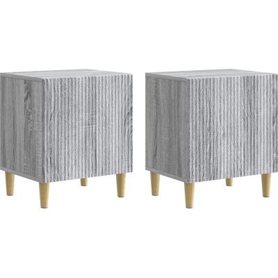 VIDAXL Armadio Da Notte 2 Pcs Grigio Sonoma 43 X 34,5 X 50 Cm VIDAXL Armadio Da Notte 2 Pcs Grigio Sonoma 43 X 34,5 X 50 Cm