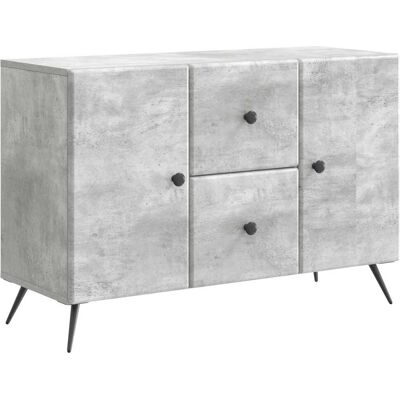 VIDAXL Credenza Grigio Cemento 89 X 34,5 X 60 Cm Legno VIDAXL Credenza Grigio Cemento 89 X 34,5 X 60 Cm Legno