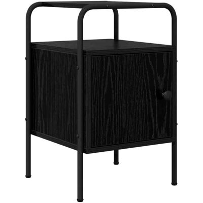 VIDAXL Armadio Da Notte Rovere Nero Legno Ingegnerizzato VIDAXL Armadio Da Notte Rovere Nero Legno Ingegnerizzato