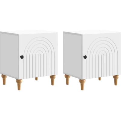 VIDAXL Armadio Da Notte 2 Pcs Bianco 43 X 34,5 X 50 Cm VIDAXL Armadio Da Notte 2 Pcs Bianco 43 X 34,5 X 50 Cm
