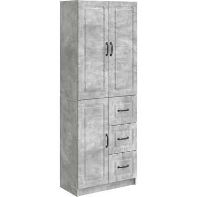 VIDAXL Set Di Armadi 2 Pcs Grigio Cemento Legno Ingegnerizzato VIDAXL Set Di Armadi 2 Pcs Grigio Cemento Legno Ingegnerizzato