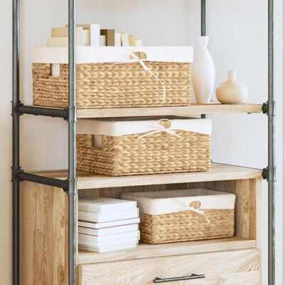 VIDAXL Cesti Per Stoccaggio 3 Pcs Naturale Giacinto D'Acqua VIDAXL Cesti Per Stoccaggio 3 Pcs Naturale Giacinto D'Acqua