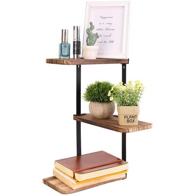 AVILIA HOME Scaffale A Muro 3 Ripiani Da 3kg Max – Stile Rustico Con Design Modulare AVILIA HOME Scaffale A Muro 3 Ripiani Da 3kg Max – Stile Rustico Con Design Modulare
