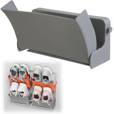 ENOWELIR Portascarpe Da Parete Pieghevole Con Ripiani, Porta Scarpe Pieghevole Da Parete, Appendiabiti Per Corridoio, Grigio ENOWELIR Portascarpe Da Parete Pieghevole Con Ripiani, Porta Scarpe Pieghevole Da Parete, Appendiabiti Per Corridoio, Grigio