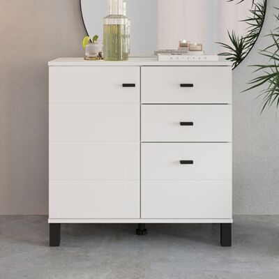 DMORA Credenza Ollant, Madia 3 Cassetti, 2 Ripiani, Apertura Battente, Scorrevole, 77x35x78h Cm Bianco Opaco DMORA Credenza Ollant, Madia 3 Cassetti, 2 Ripiani, Apertura Battente, Scorrevole, 77x35x78h Cm Bianco Opaco