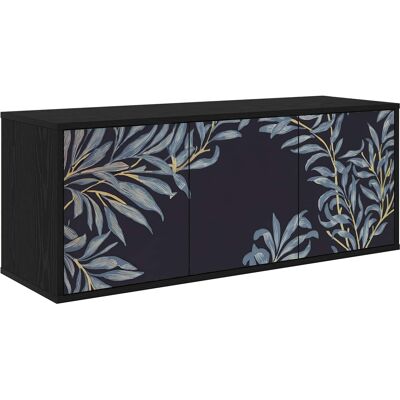VIDAXL Mobile Tv Da Parete Dokkum 102 X 33 X 40 Cm Rovere Nero VIDAXL Mobile Tv Da Parete Dokkum 102 X 33 X 40 Cm Rovere Nero