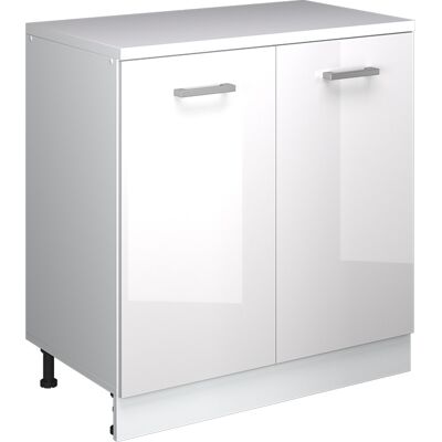 Vicco Armadio Modulare Rion, Bianco Lucido/bianco, 80 X 46 Cm Senza Inclinazione Con 2 Ante, Vicco Armadio Modulare Rion, Bianco Lucido/bianco, 80 X 46 Cm Senza Inclinazione Con 2 Ante,